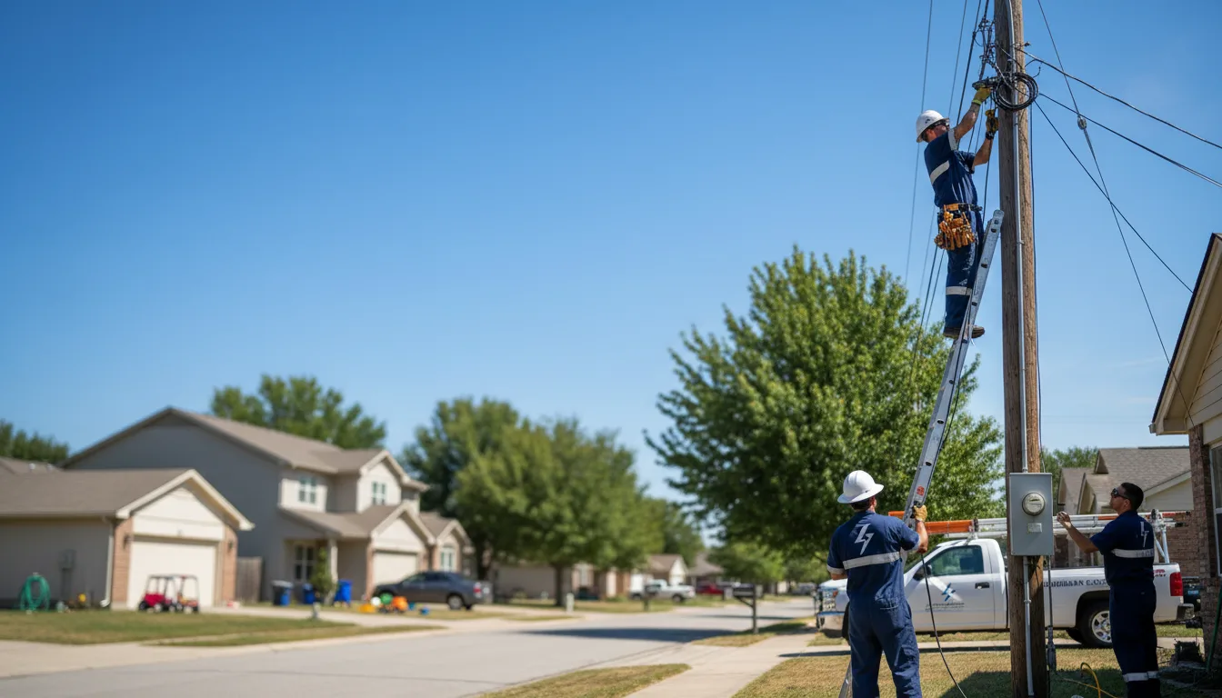 Residential electrician providing installation services in Van Dyne, WI